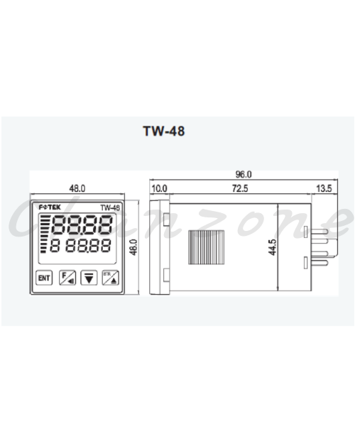 陽明電機 TW系列-48*48mm 工業用週時針 TW-48