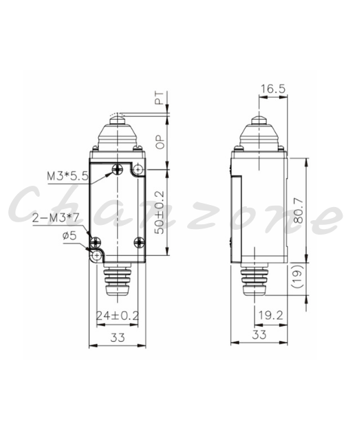 天得科技 小型立式限動開關 TZ-1111