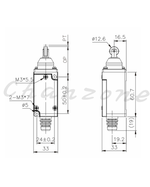 天得科技 小型立式限動開關 TZ-1122