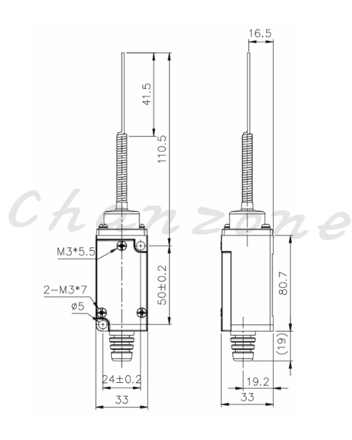 天得科技 小型立式限動開關 TZ-1169