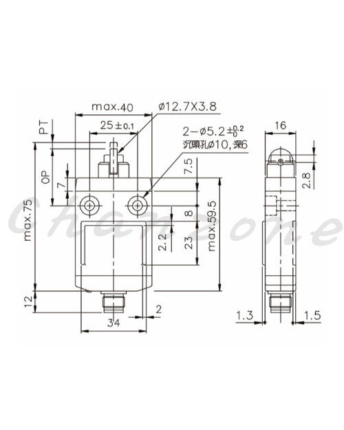 天得科技 小型限動開關 TZP-3103