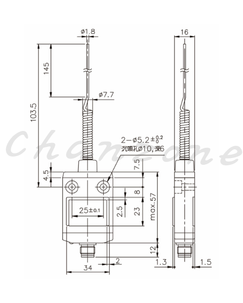 天得科技 小型限動開關 TZP-3169