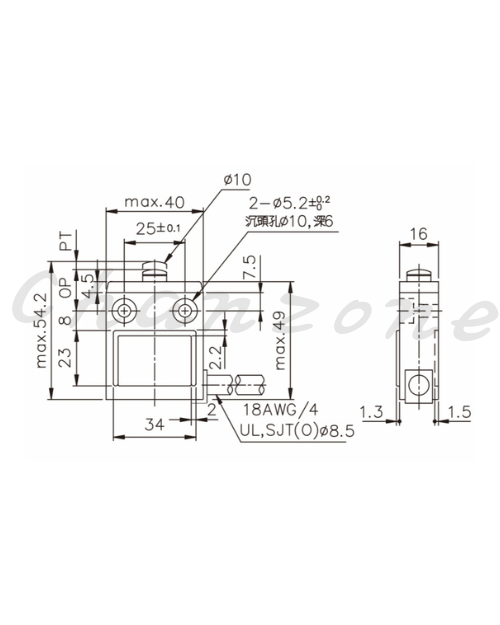 天得科技 小型限動開關 TZS-3101