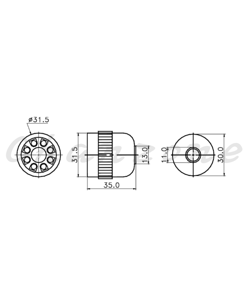陽明電機 盤面焊接式 計時器底座 US-08