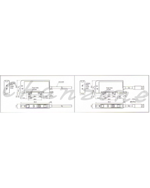 陽明電機 mF&FF系列-多功能按鍵設定型 光纖式光電傳感器 mF-01B