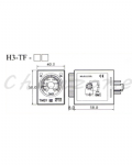 陽明電機 OFF DELAY系列-40*50mm 斷電延遲型計時器 H3-TF-3S/6S/10S/30S/60S/3M