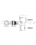 山河電機 ø22-SHD系列/金屬固定圈接點座B型、D型共用 自動復歸照光按鈕開關 SHDI-221G/222G/223G/224G