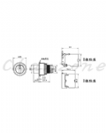 山河電機 ø30-SHB/SHD系列 平面照光切替開關 SHBIS-301P/SHDIS-301P