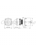 山河電機 ø30-平面型系列 金屬信號燈 SHDP-301G/SHDB-301G