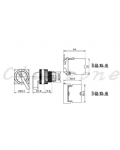山河電機 ø22-SHD系列/金屬固定圈接點座B型、D型共用 切替開關 SHDS-221G/222G