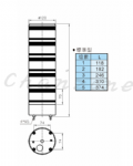 天得科技 積層式警示燈 TPWL12-L23ROG