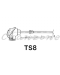 陽明電機 TS系列-圓頭固定型(有牙) 感溫棒測溫體 TS8